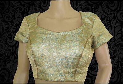 Manufacturers Exporters and Wholesale Suppliers of Gold Torquoise Blouse Delhi Delhi
